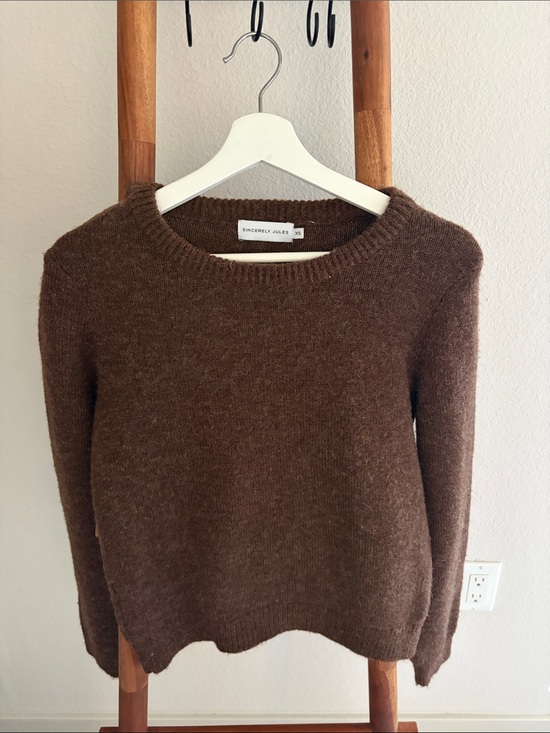 Sincerly Jules Sweaters - Sincerly Jules Chocolate Brown Crewneck Sweater